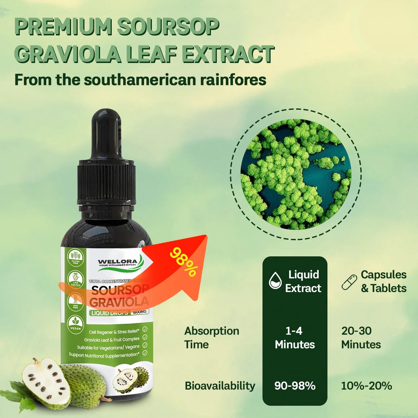 100% Pure Organic Soursop Extract